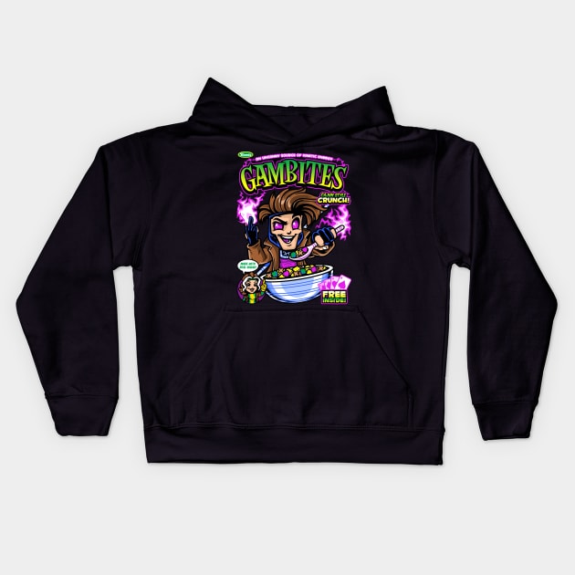 Gam-Bites Cereal Kids Hoodie by harebrained